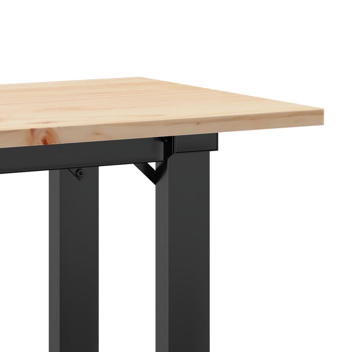 sofabord 110x40x45 cm O-stel massivt fyrretræ og stål