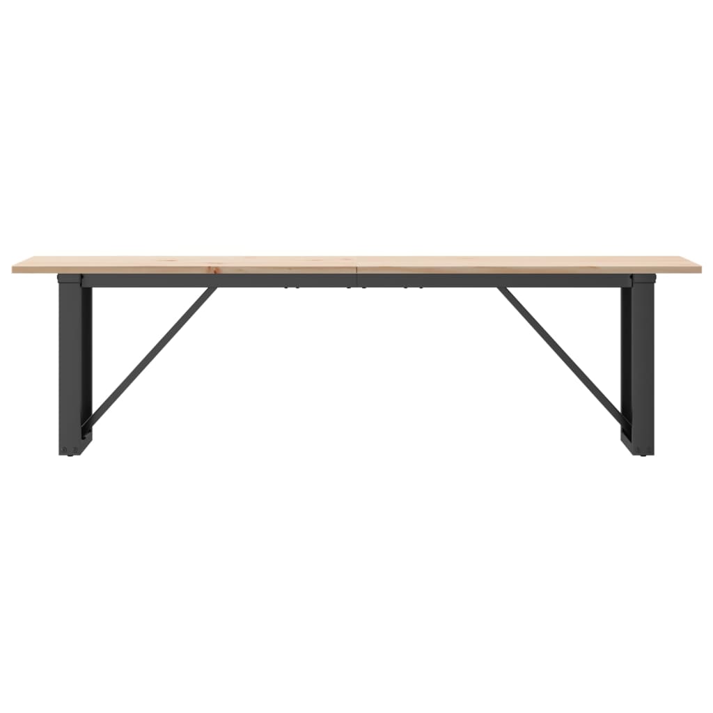 sofabord 160x40x45 cm O-stel massivt fyrretræ og stål