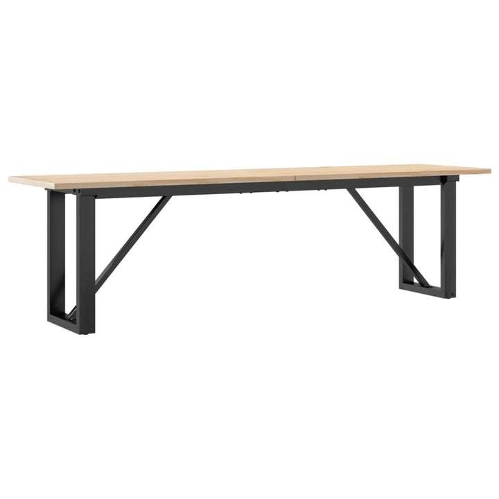 sofabord 160x40x45 cm O-stel massivt fyrretræ og stål