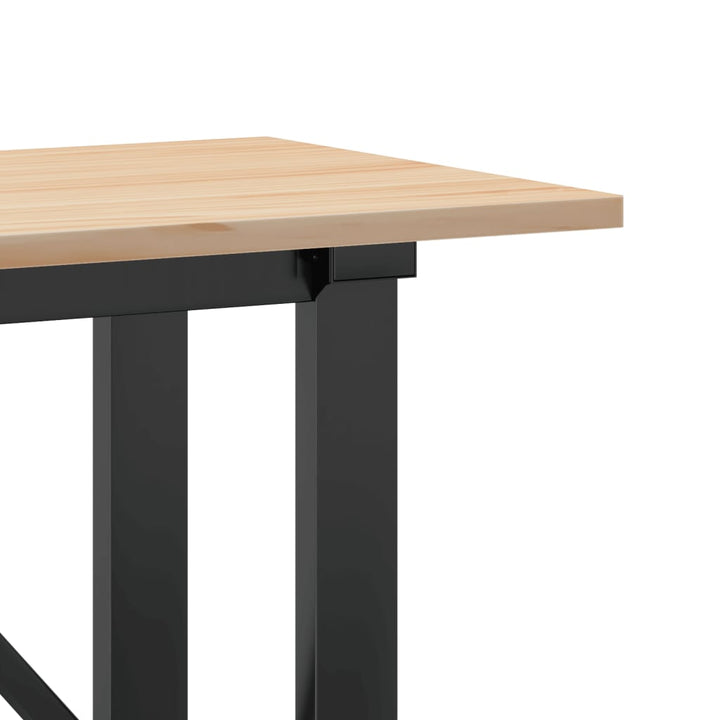 sofabord 160x40x45 cm O-stel massivt fyrretræ og stål