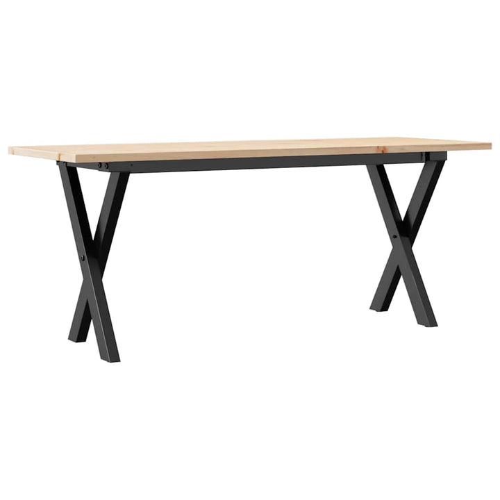 sofabord 110x40x45 cm X-stel massivt fyrretræ og stål