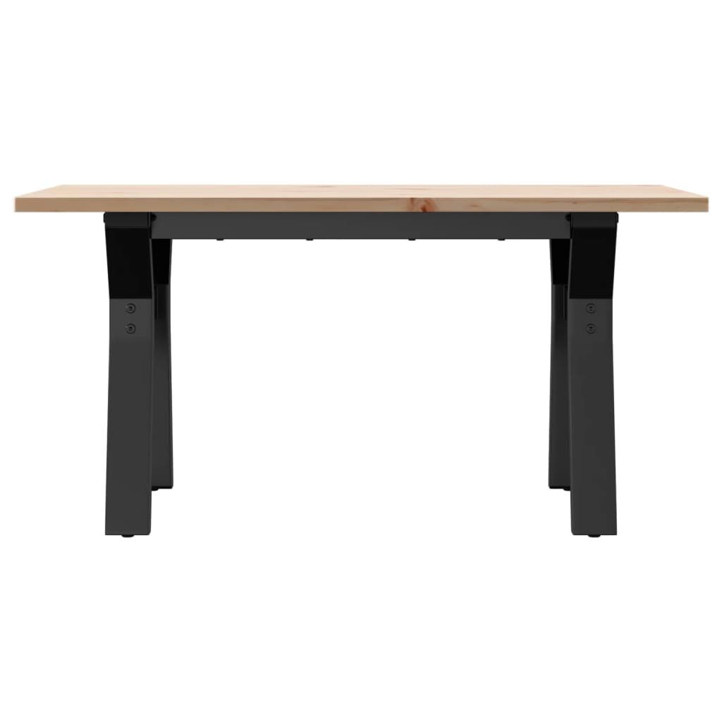 sofabord 80x50x40 cm Y-stel massivt fyrretræ og stål