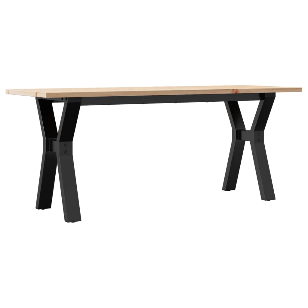 sofabord 110x40x45 cm Y-stel massivt fyrretræ og stål