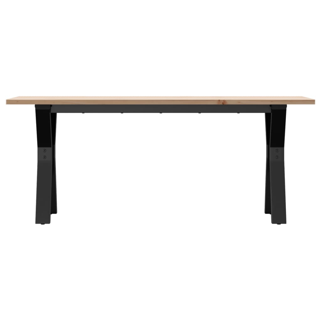 sofabord 110x40x45 cm Y-stel massivt fyrretræ og stål