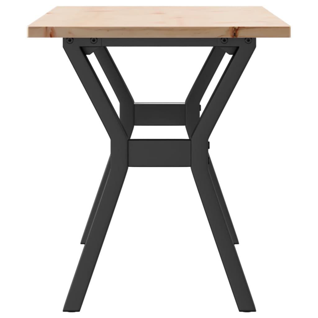 sofabord 110x40x45 cm Y-stel massivt fyrretræ og stål