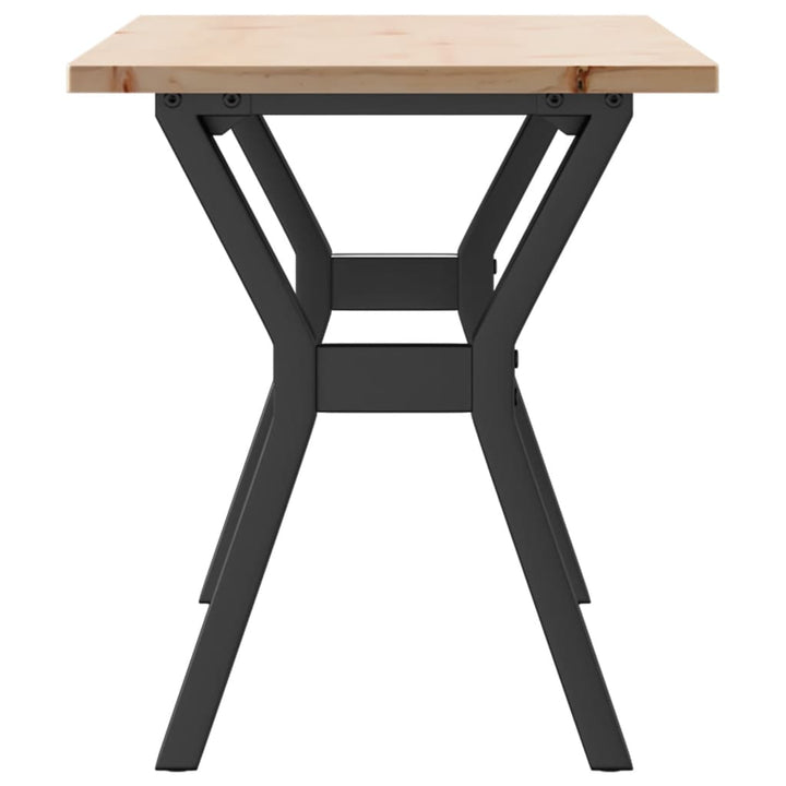sofabord 110x40x45 cm Y-stel massivt fyrretræ og stål