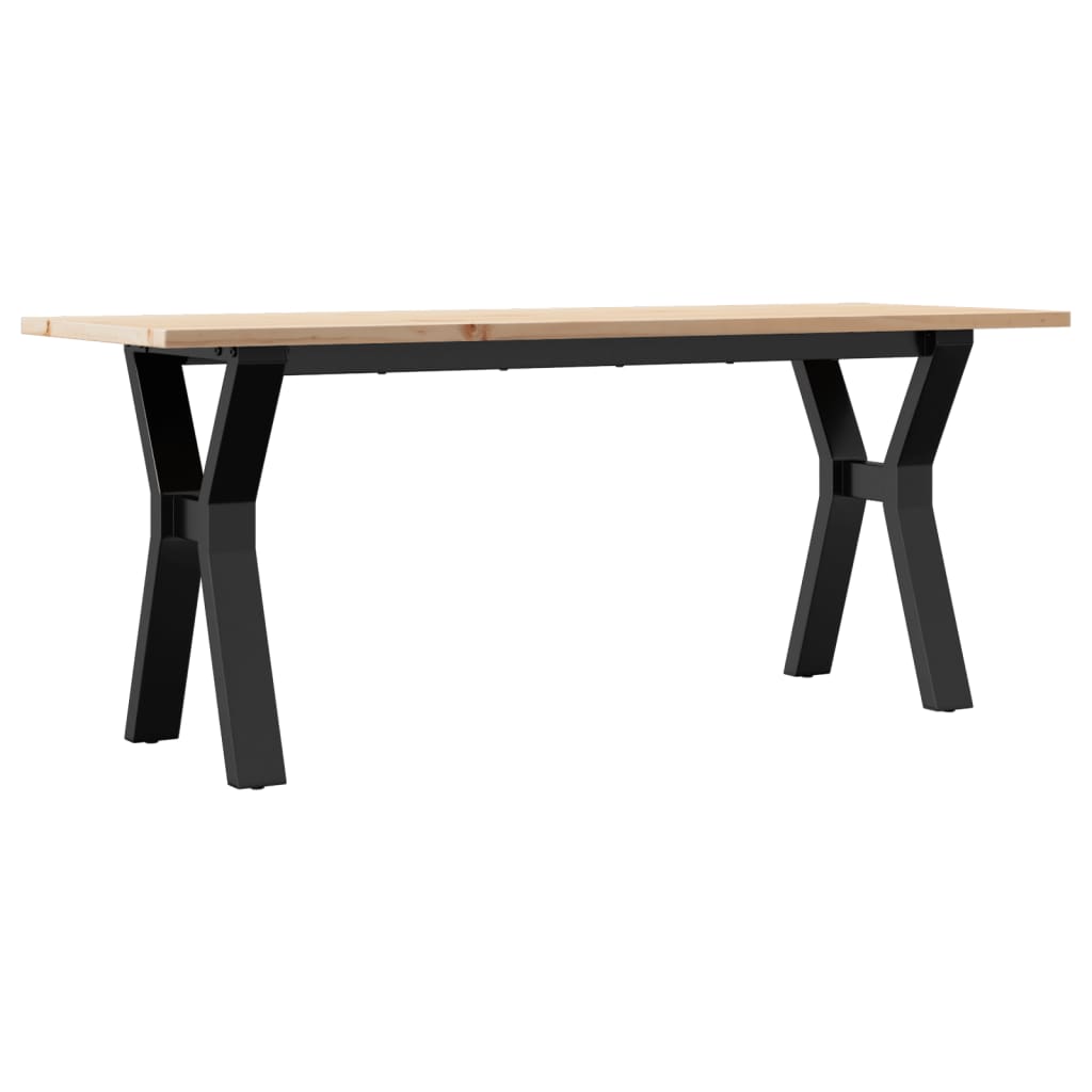 sofabord 110x40x45 cm Y-stel massivt fyrretræ og stål