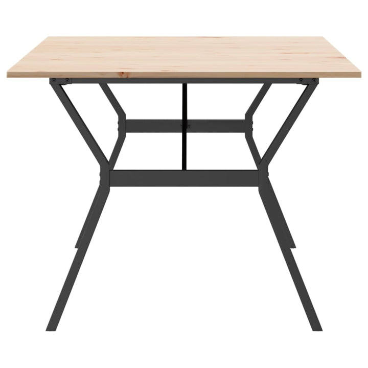 spisebord 200x100x75 cm Y-stel massivt fyrretræ og stål