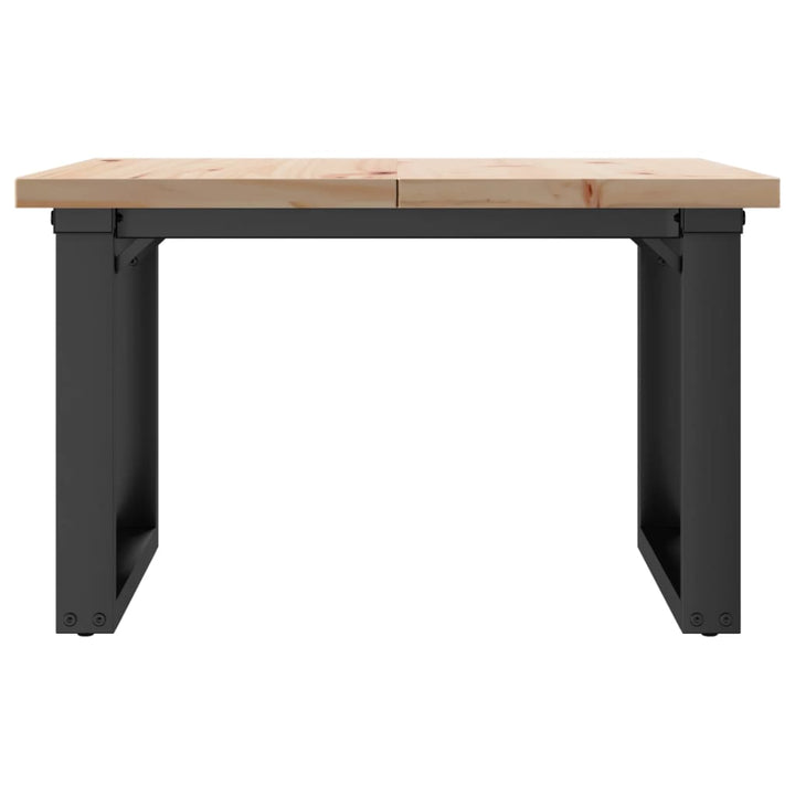 sofabord 60x60x40,5 cm O-stel massivt fyrretræ og stål