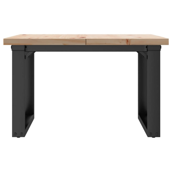 sofabord 70x70x40,5 cm O-stel massivt fyrretræ og stål