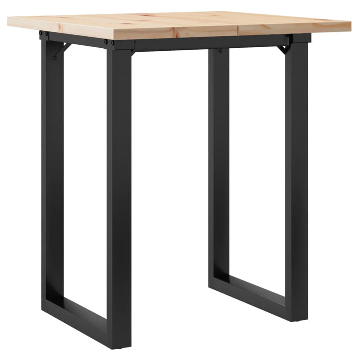 spisebord 60x60x75,5 cm O-stel massivt fyrretræ og stål