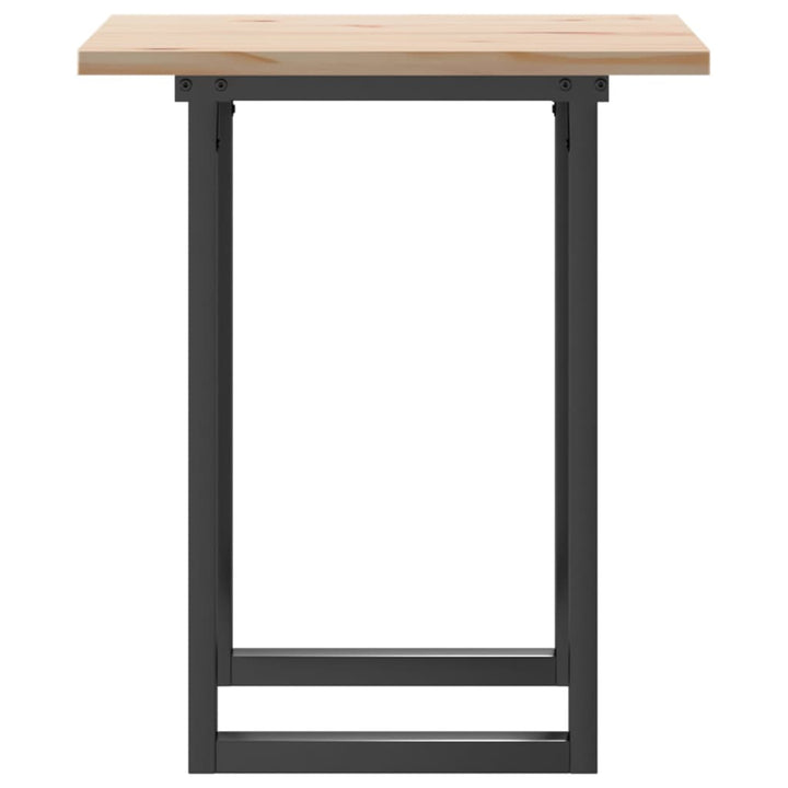 spisebord 60x60x75,5 cm O-stel massivt fyrretræ og stål