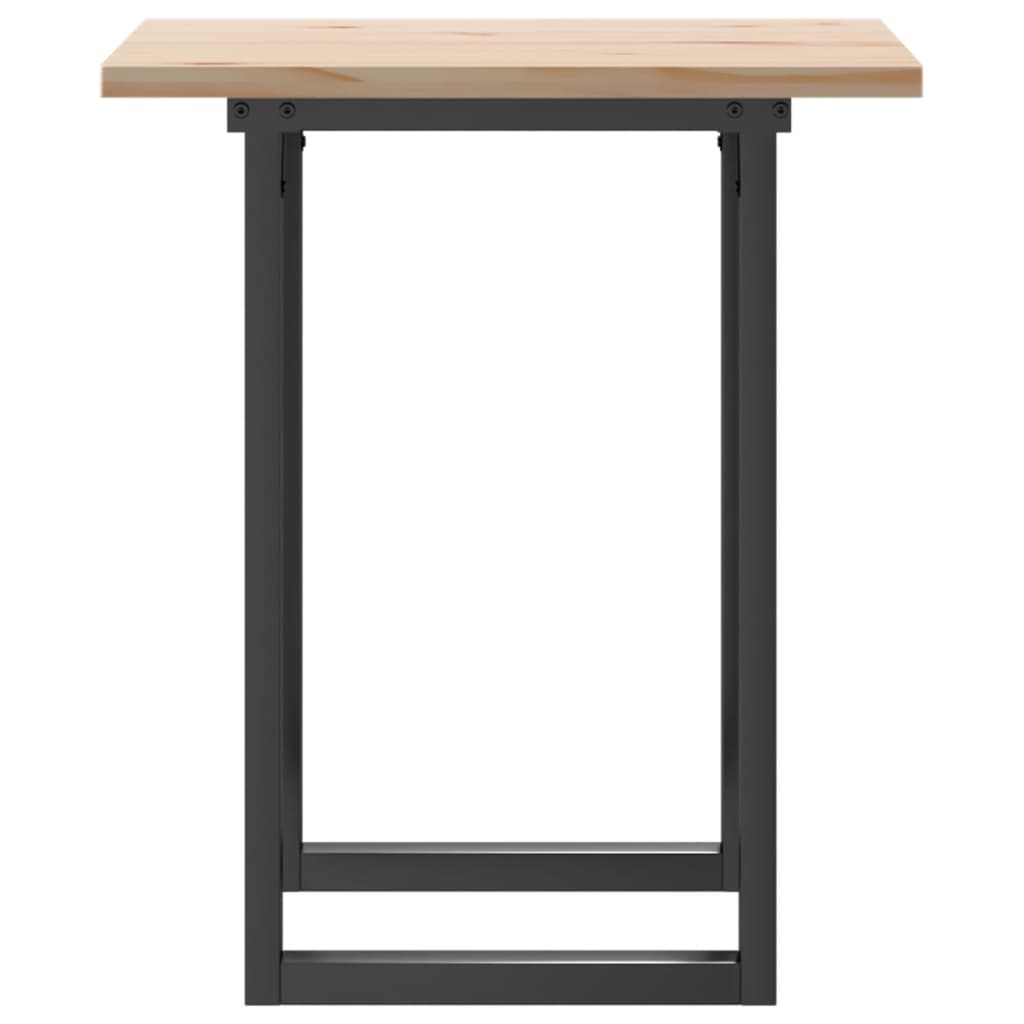 spisebord 70x70x75,5 cm O-stel massivt fyrretræ og stål