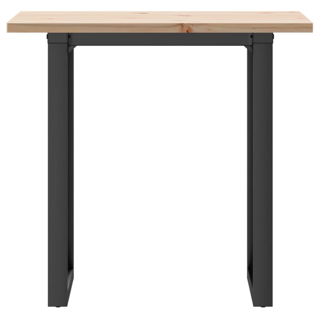 spisebord 80x50x75,5 cm O-stel massivt fyrretræ og stål
