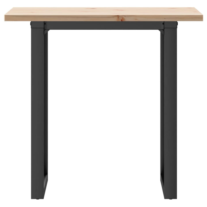 spisebord 80x50x75,5 cm O-stel massivt fyrretræ og stål