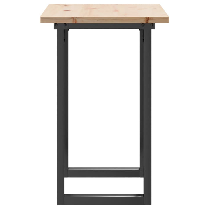 spisebord 80x50x75,5 cm O-stel massivt fyrretræ og stål