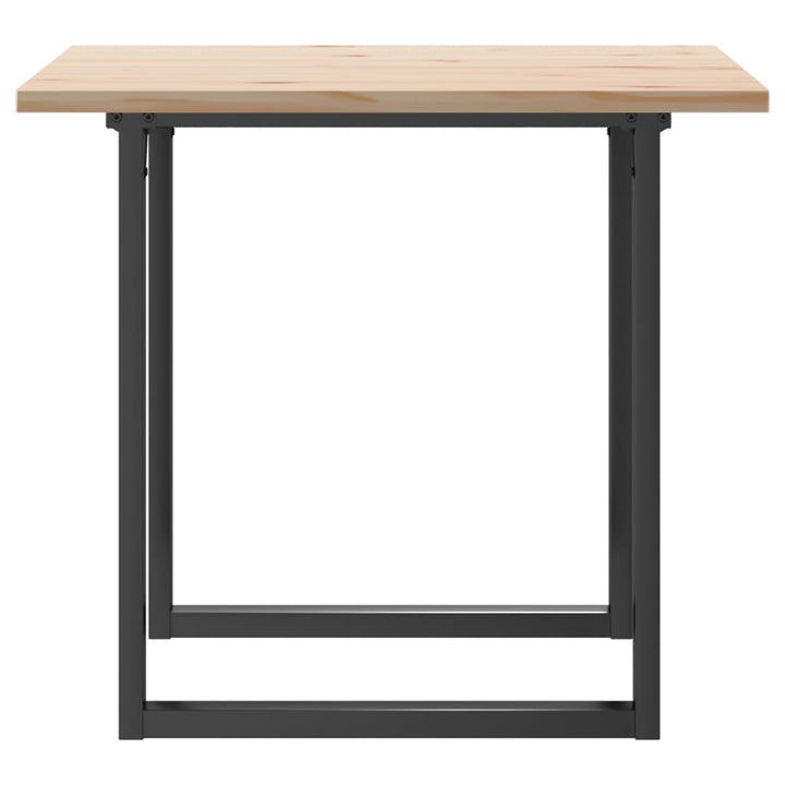 spisebord 80x80x75,5 cm O-stel massivt fyrretræ og stål