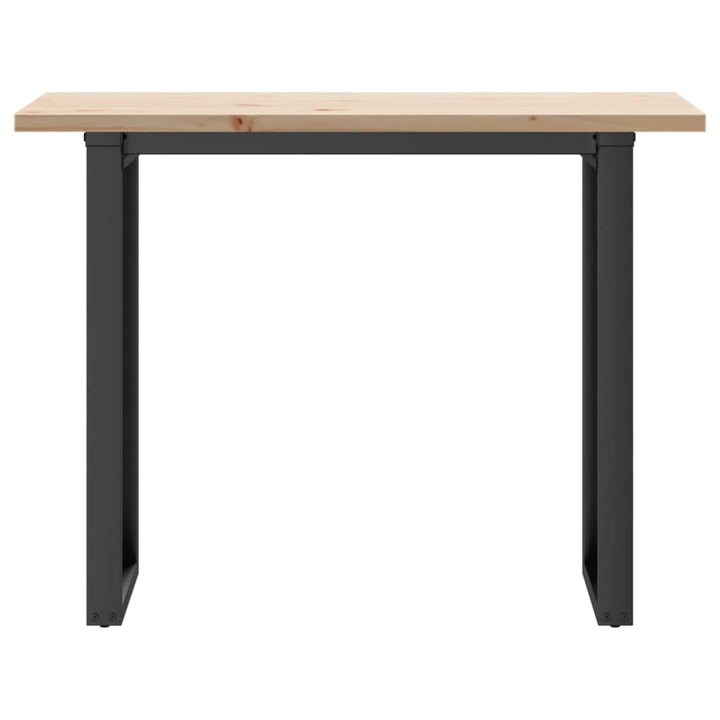 spisebord 100x50x75,5 cm O-stel massivt fyrretræ og stål