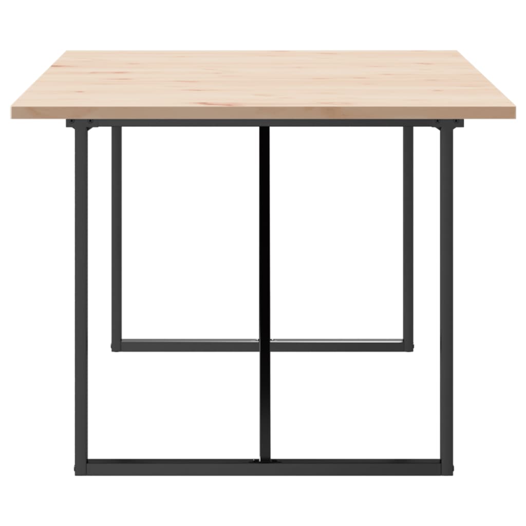 spisebord 200x100x75,5 cm O-stel massivt fyrretræ og stål