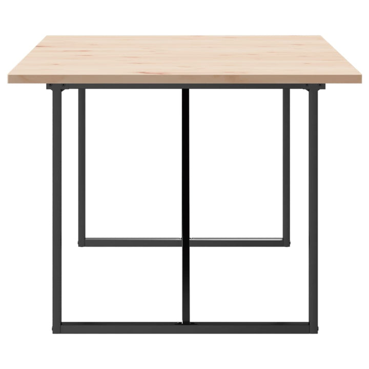 spisebord 200x100x75,5 cm O-stel massivt fyrretræ og stål