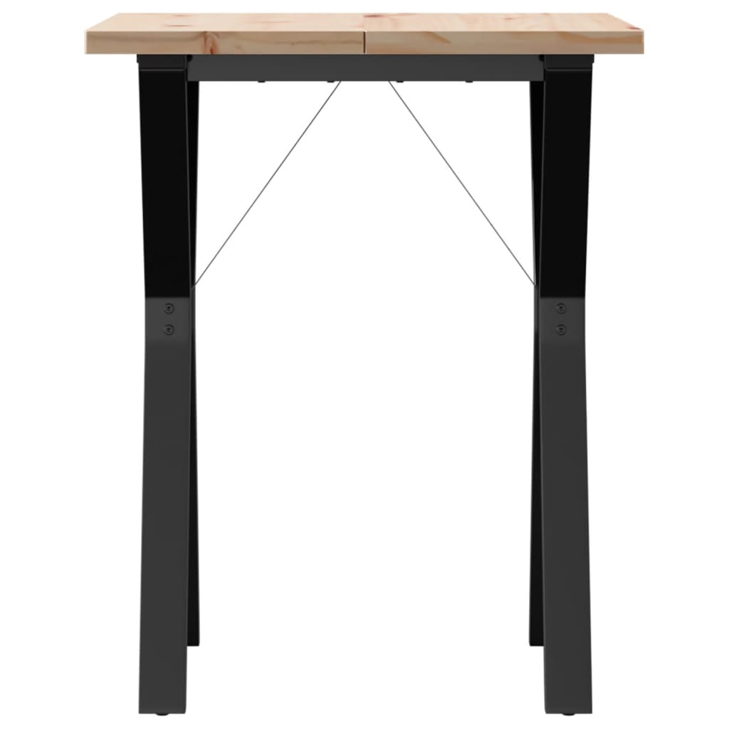 spisebord 60x60x75,5 cm Y-stel massivt fyrretræ og stål