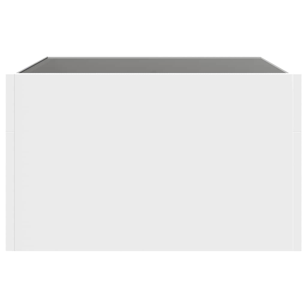 sofabord med Infinity LED-lys 50x50x30 cm hvid