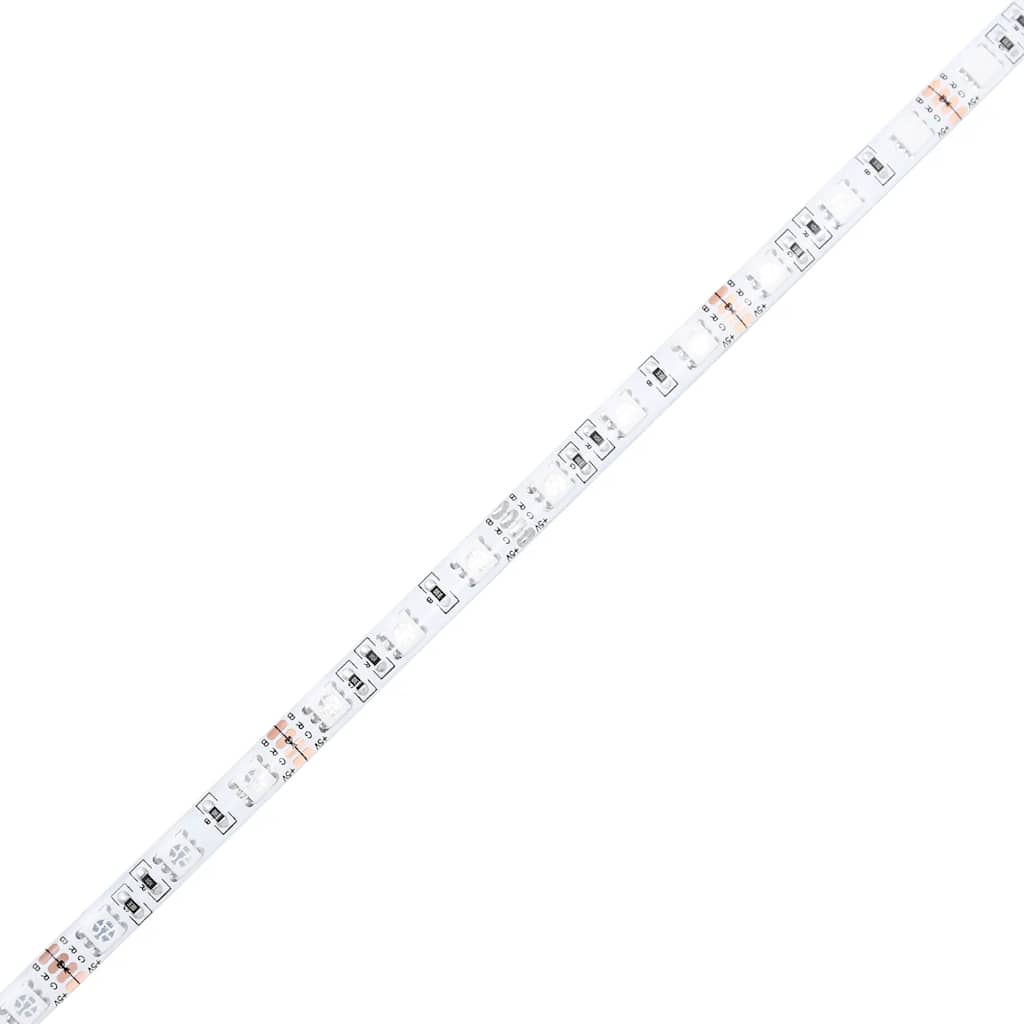 sofabord med Infinity LED-lys 50x50x30 cm hvid