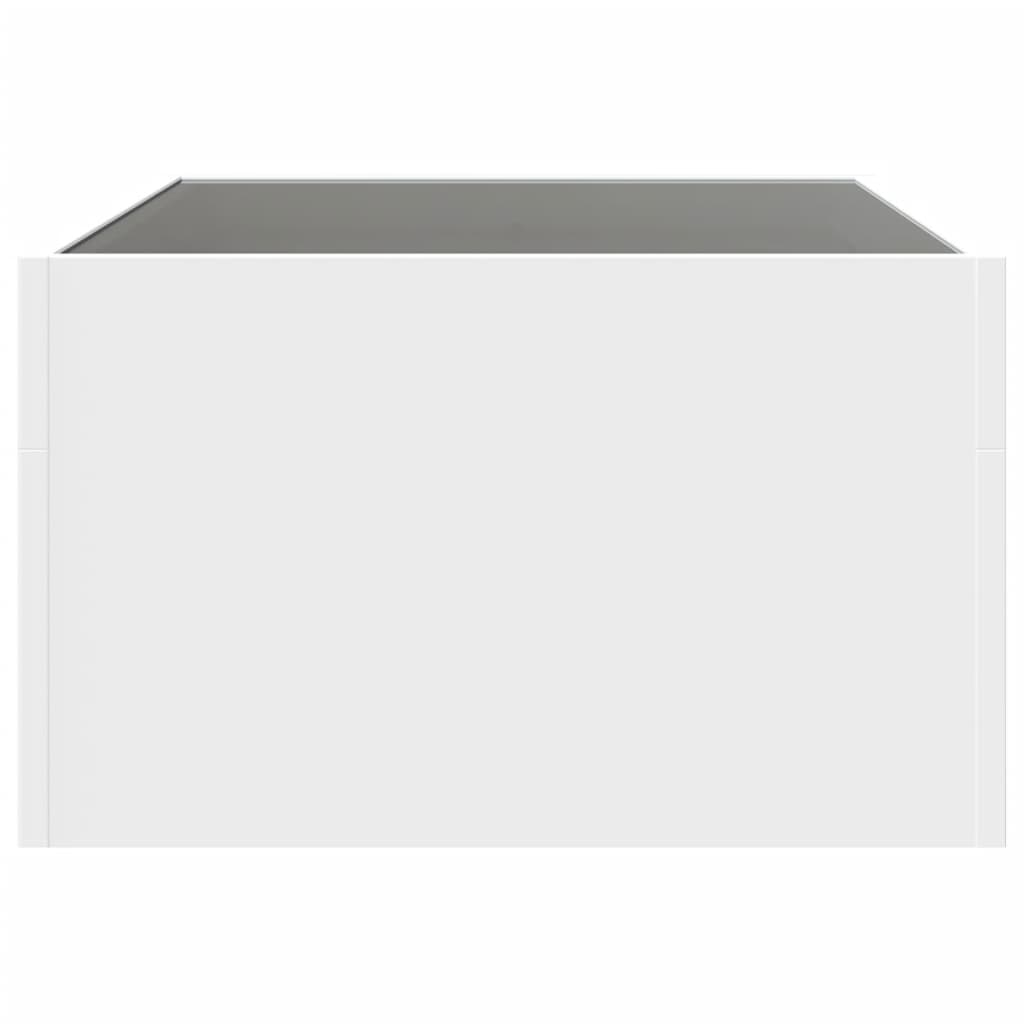 sofabord med Infinity LED-lys 70x50x30 cm hvid