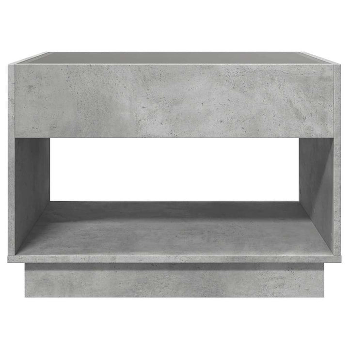 sofabord med Infinity LED-lys 90x50x50 cm betongrå