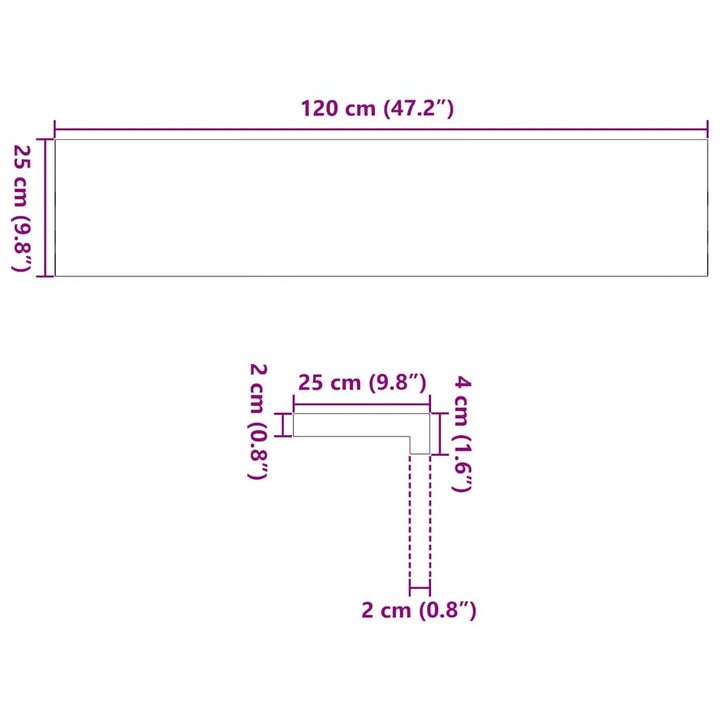 trappemåtter 8 stk ubehandlet 120x25x2 cm massivt egetræ