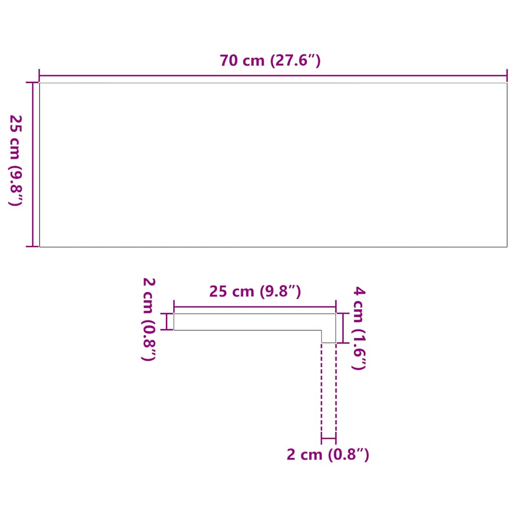 trappemåtter 20 stk ubehandlet 70x25x2 cm massivt egetræ