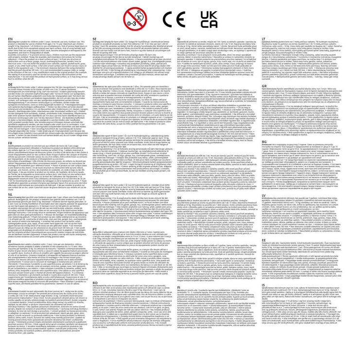 gyngestativ med gynger + stige og rebgynge