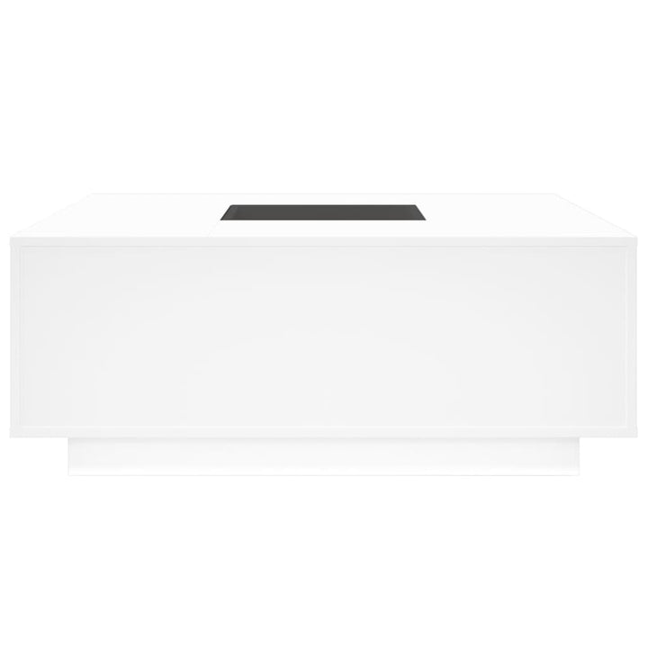 sofabord med Infinity LED-lys 100x100x40 cm hvid