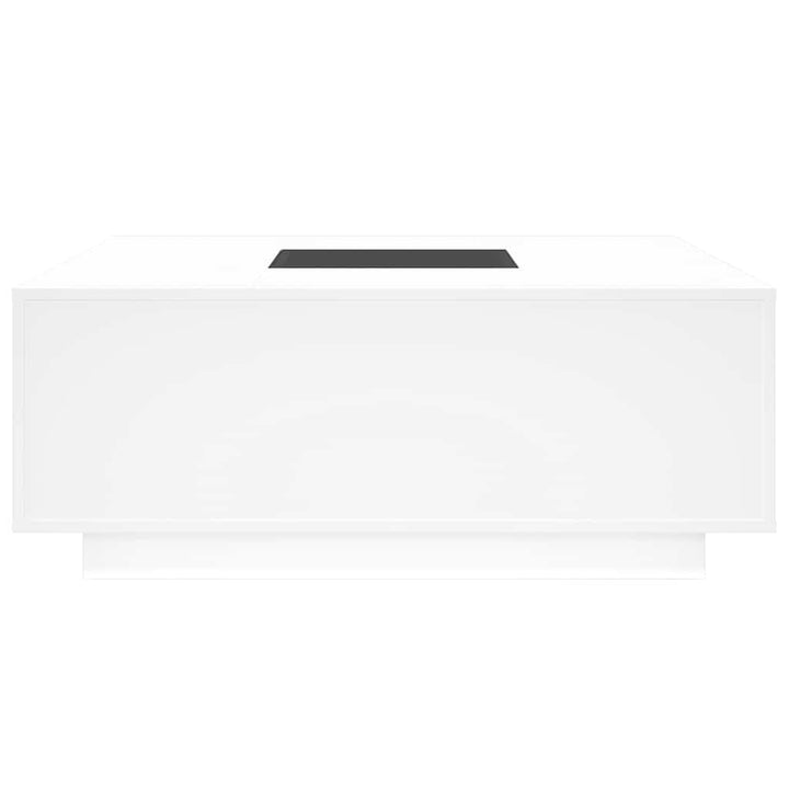 sofabord med Infinity LED-lys 100x100x40 cm hvid