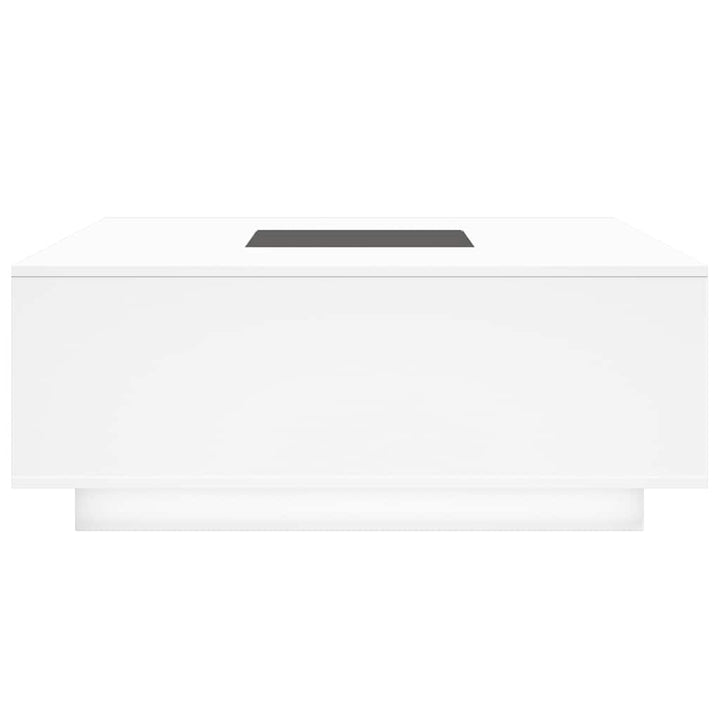 sofabord med Infinity LED-lys 100x100x40 cm hvid