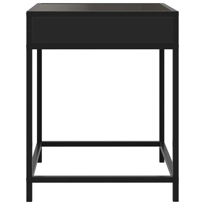 sengebord med Infinity LED-lys 40x40x51 cm sort