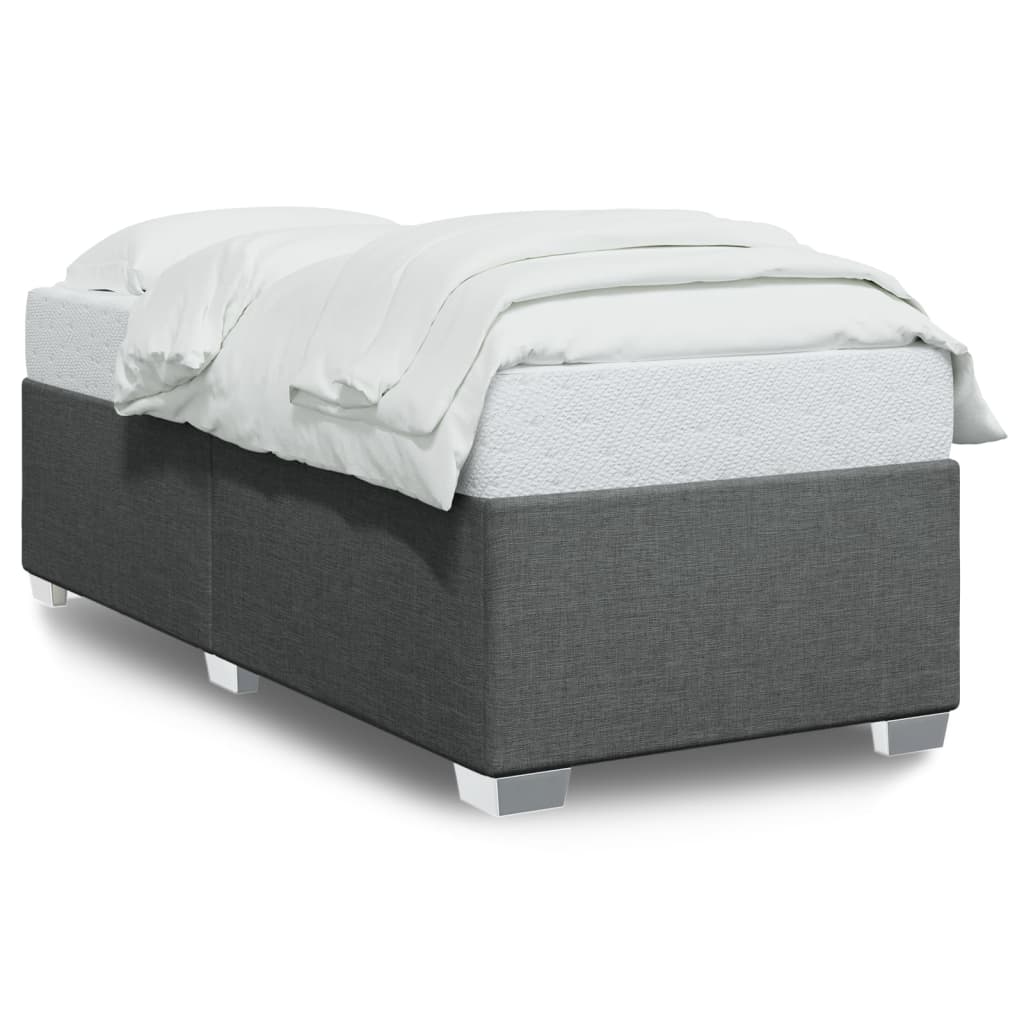 Sengeramme uden madras Mørkegrå 80x200 cm Stof