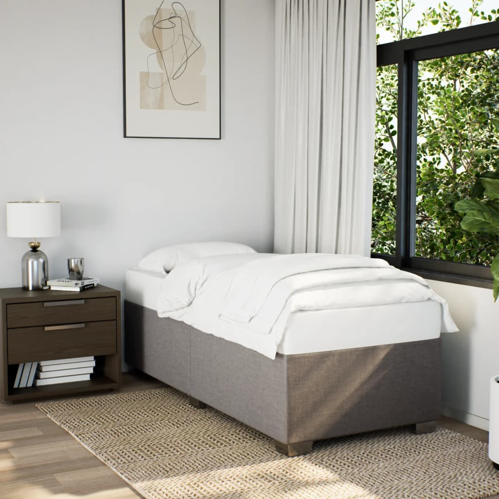 sengeramme uden madras 80x200 cm stof gråbrun