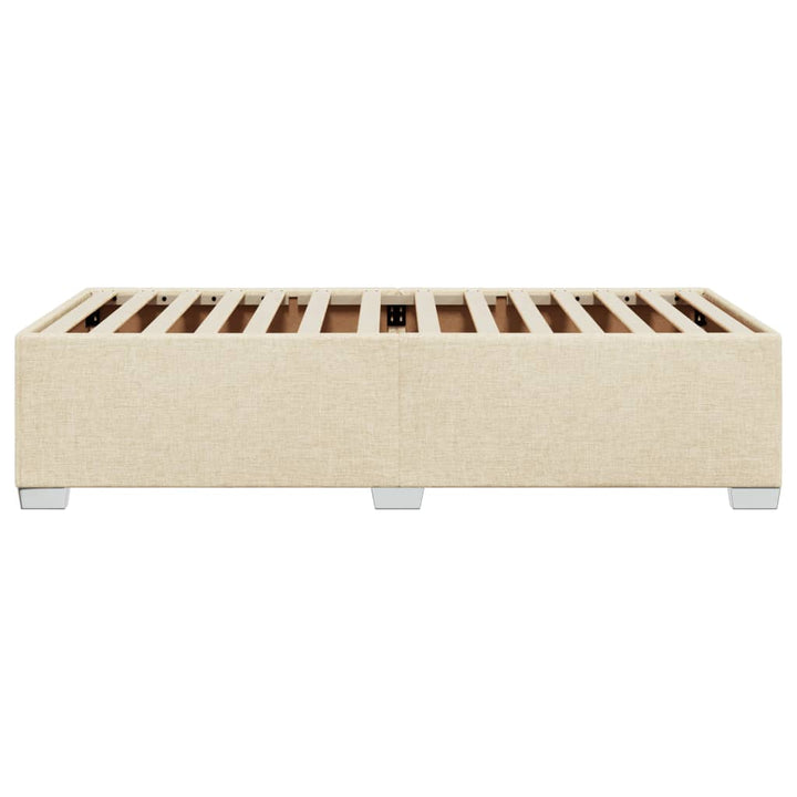 sengeramme uden madras 80x200 cm stof cremefarvet
