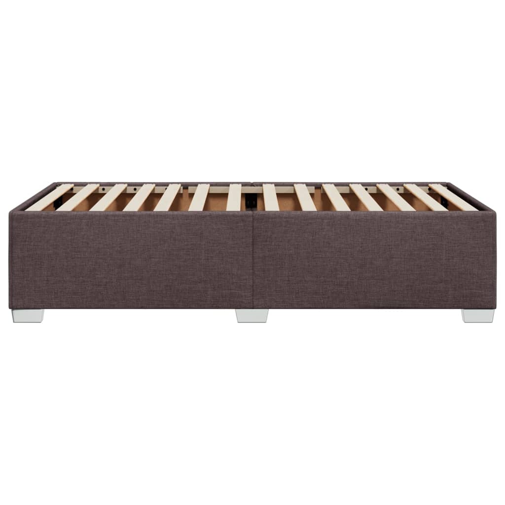 Sengeramme uden madras Mørkebrun 90x190 cm Stof