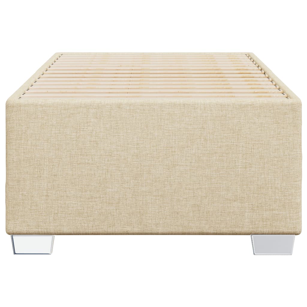 sengeramme uden madras 90x190 cm stof cremefarvet