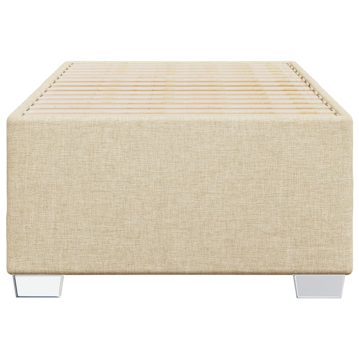 sengeramme uden madras 90x190 cm stof cremefarvet