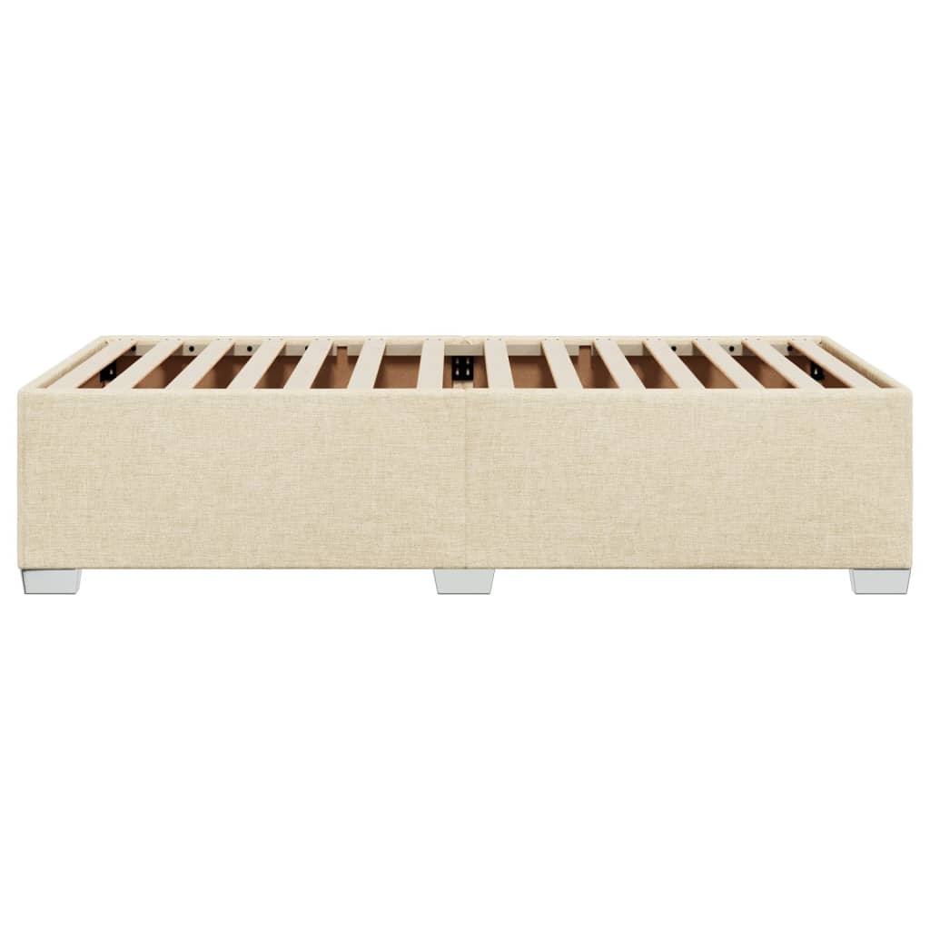 sengeramme uden madras 90x190 cm stof cremefarvet