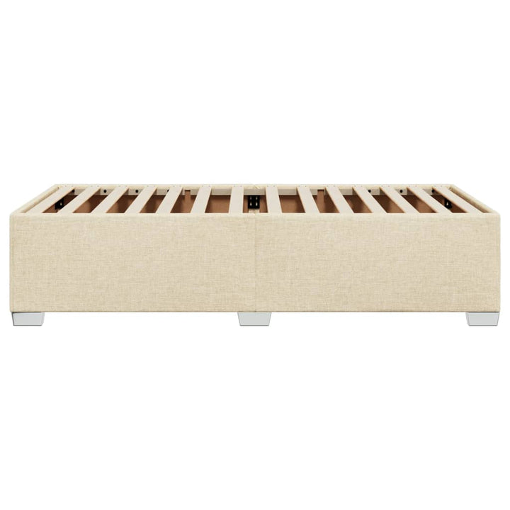 sengeramme uden madras 90x190 cm stof cremefarvet