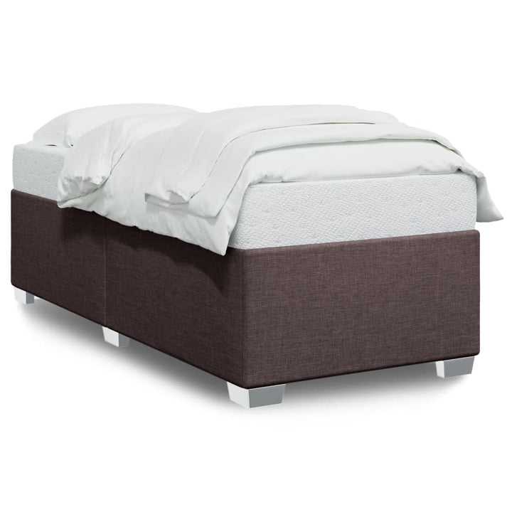 Sengeramme uden madras Mørkebrun 90x200 cm Stof