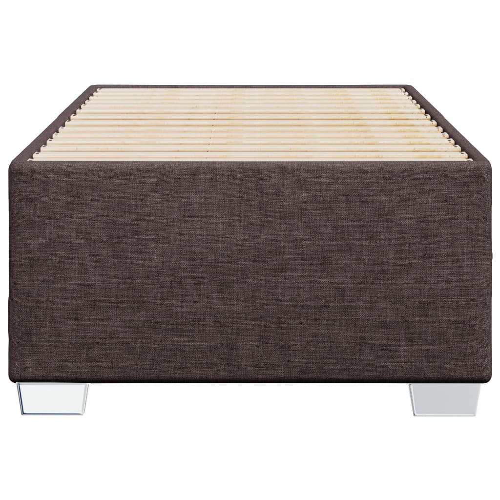 Sengeramme uden madras Mørkebrun 90x200 cm Stof
