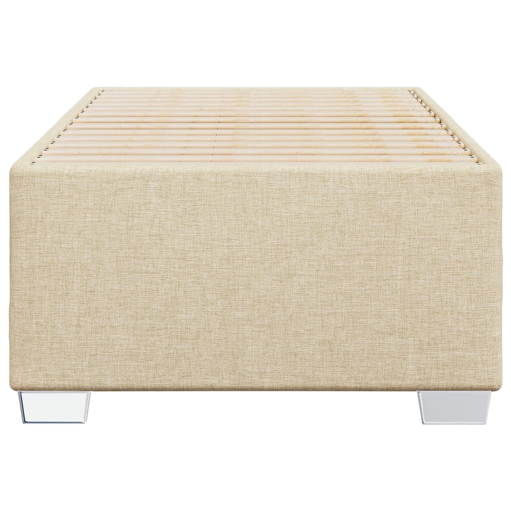sengeramme uden madras 90x200 cm stof cremefarvet