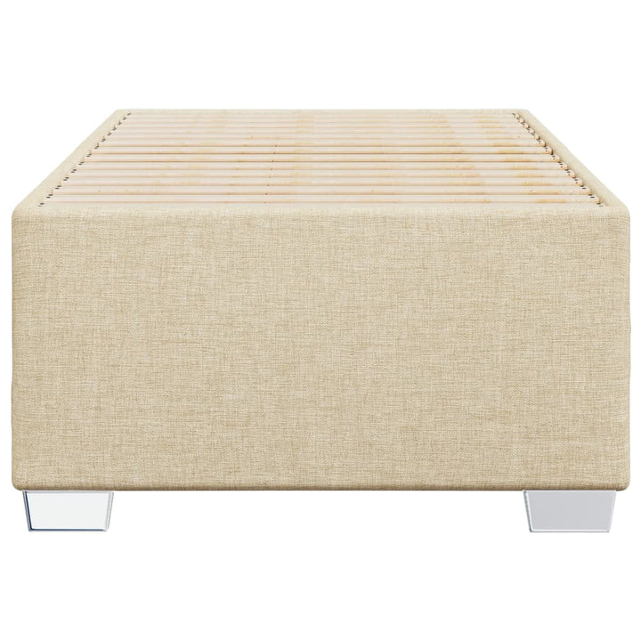 sengeramme uden madras 90x200 cm stof cremefarvet