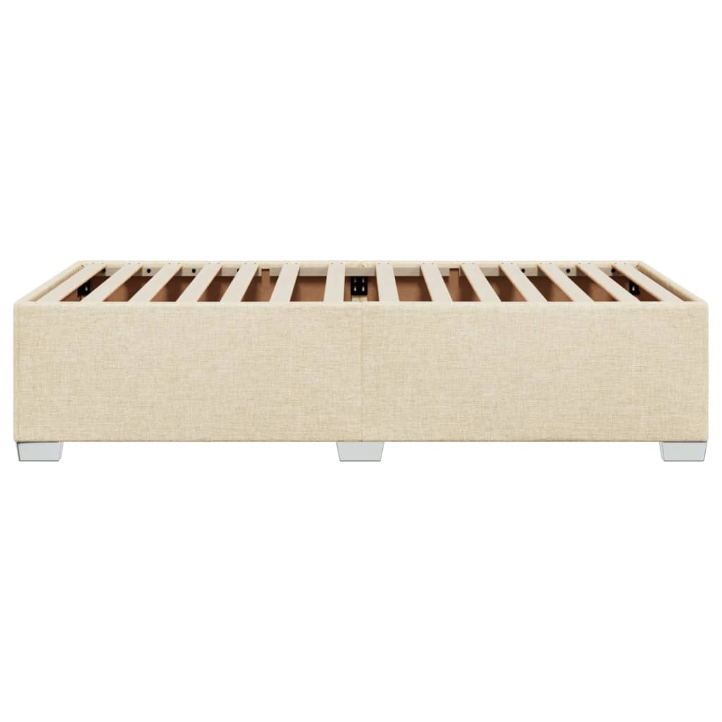 sengeramme uden madras 90x200 cm stof cremefarvet