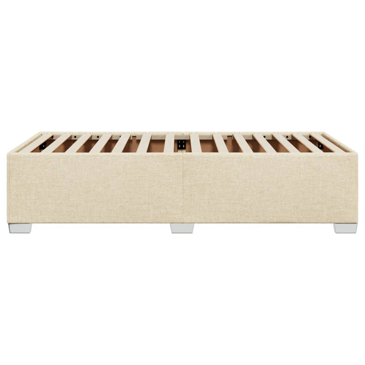 sengeramme uden madras 90x200 cm stof cremefarvet